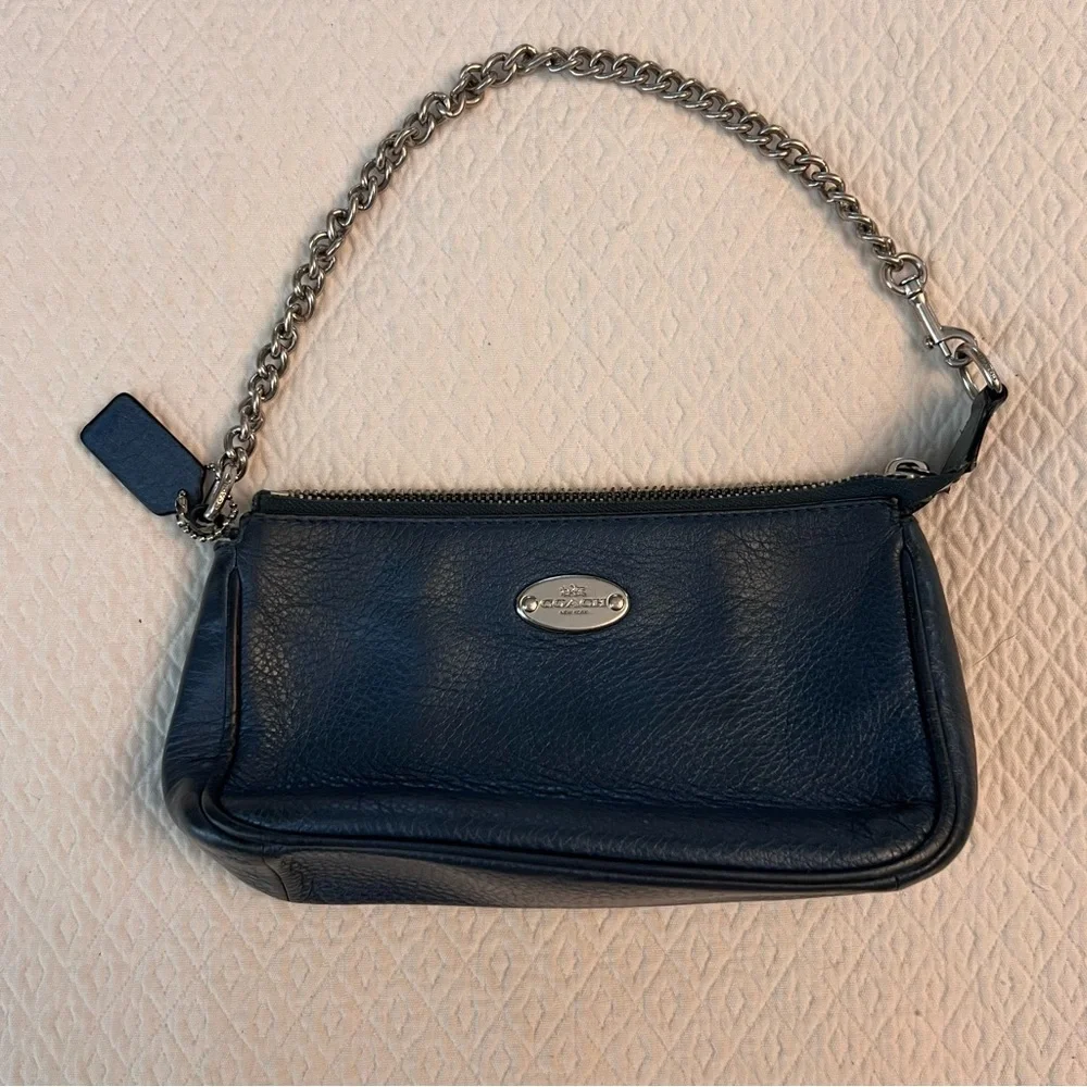 COACH Pebbled Leather Wristlet